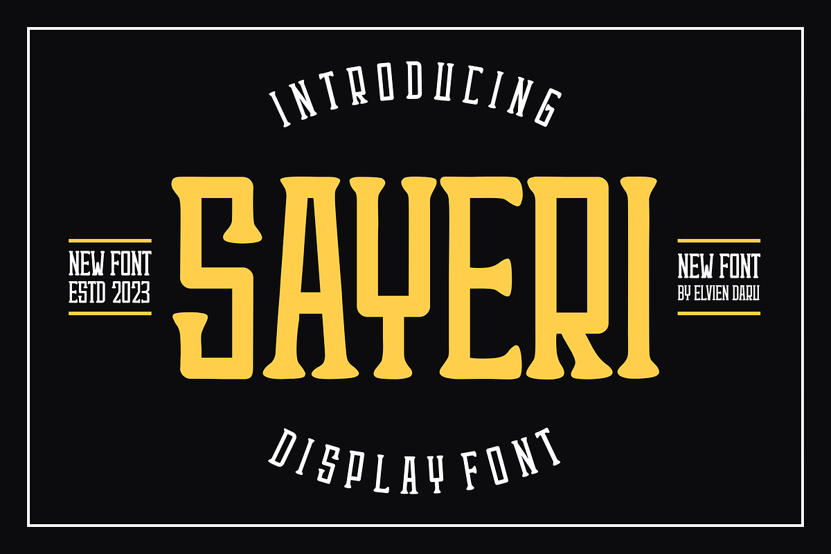 Sayeri - Display Font, a Sans Serif Font by lelevien (Photo 1 of 4)