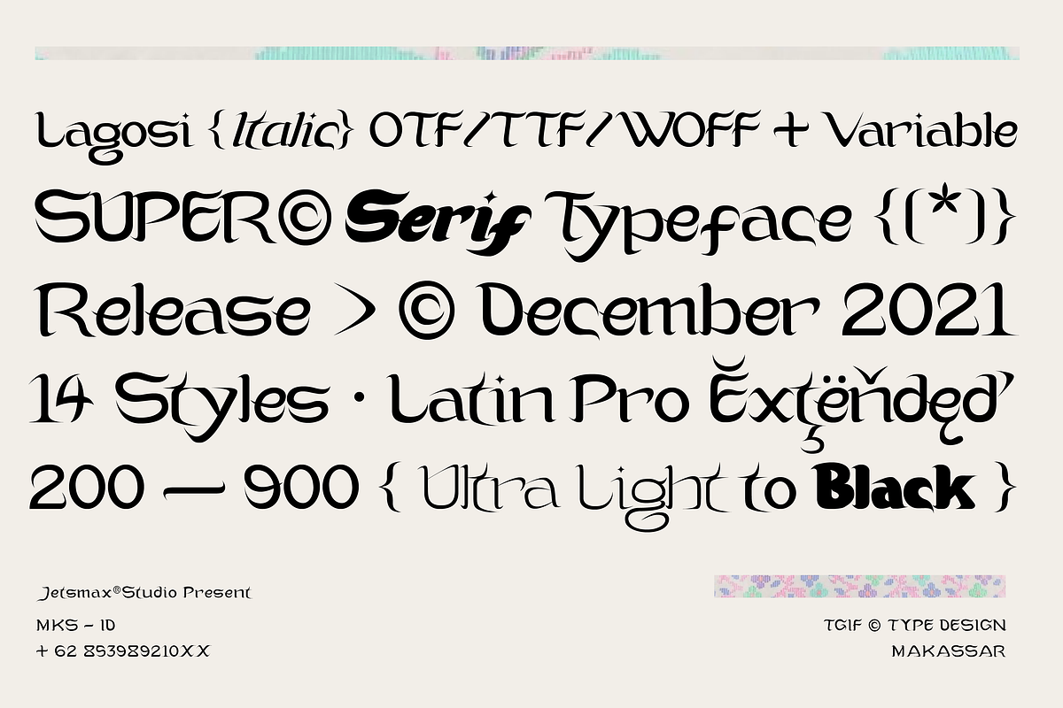 Lagosi Typeface, a Serif Font by Jetsmax® Studio (Photo 8 of 10)