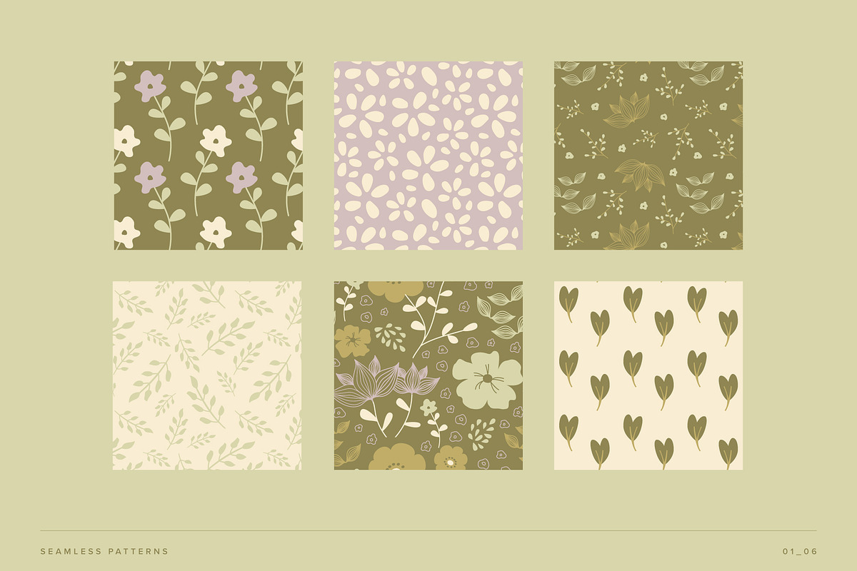 Botanical Seamless Patterns, a Pattern Graphic by studiocolectivo (Photo 2 of 12)