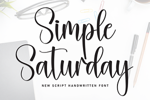 Simple Saturday Script Font