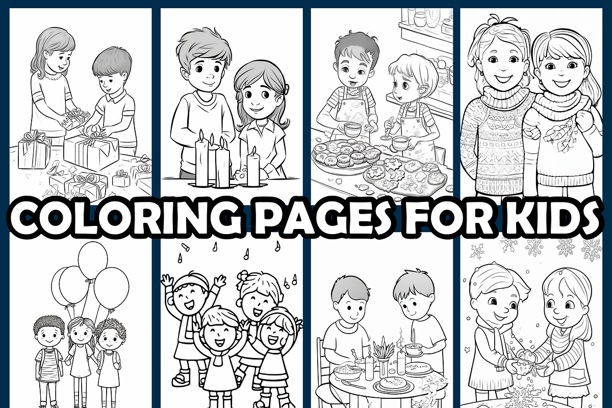 Simple Kids Holiday Coloring Pages, an Animal Illustration by maggiesar (Photo 3 of 4)