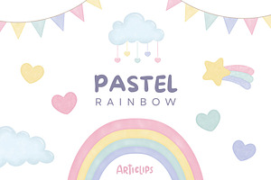 Pastel Rainbow Clipart