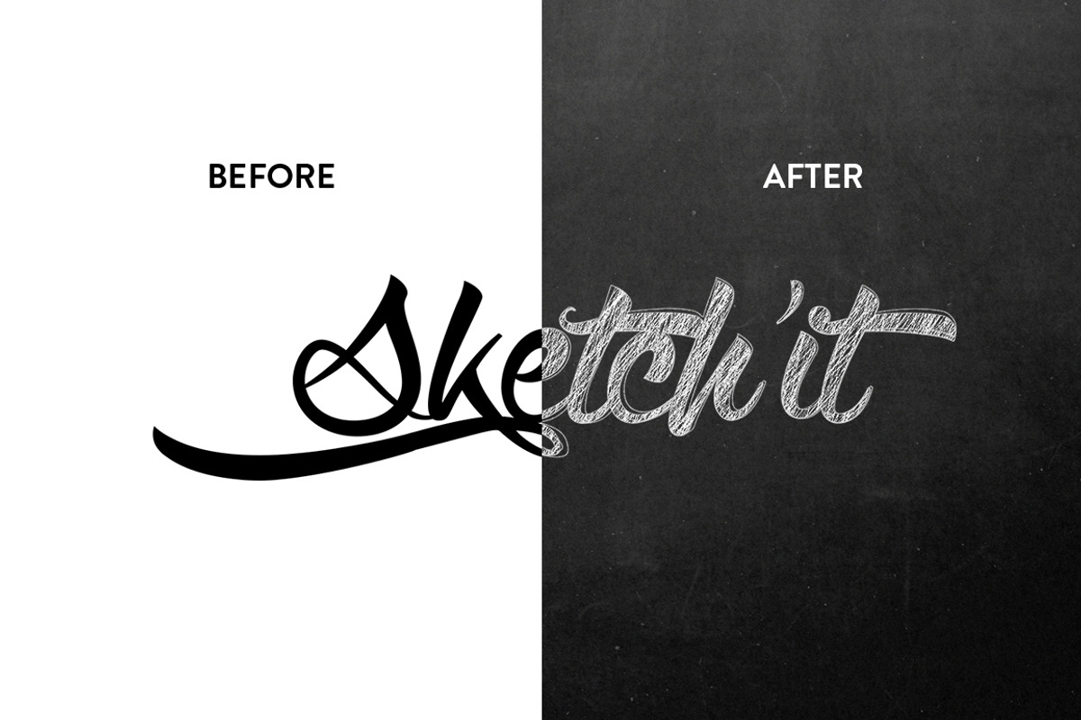 Sketch'it - Chalk and Sketch effects, a Layer Style Add-On by Graphic Goods Co (Photo 5 of 5)