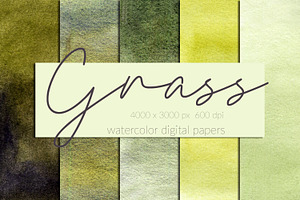 Watercolor Digital Papers Bundle