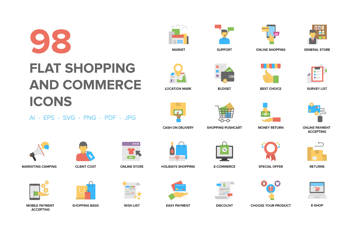 Flat Shopping and Commerce Icons, a Duotone Icon by Creative Stall