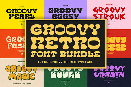 SALE! GROOVY RETRO - Font Bundle