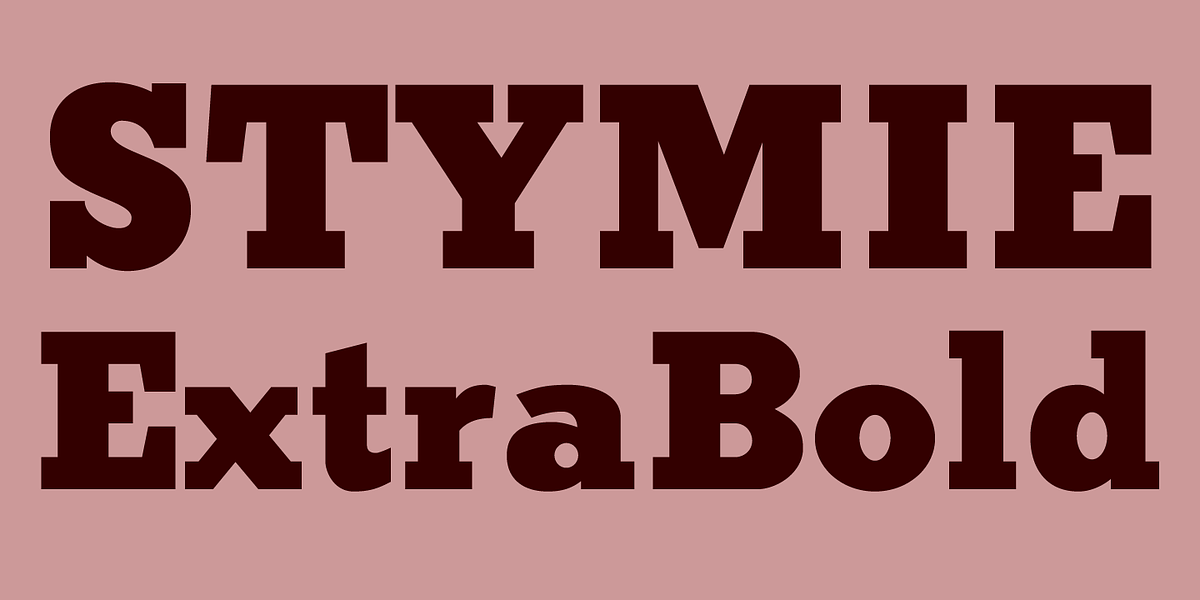 Stymie Extended Bold, a Slab Serif Font by Wooden Type Fonts