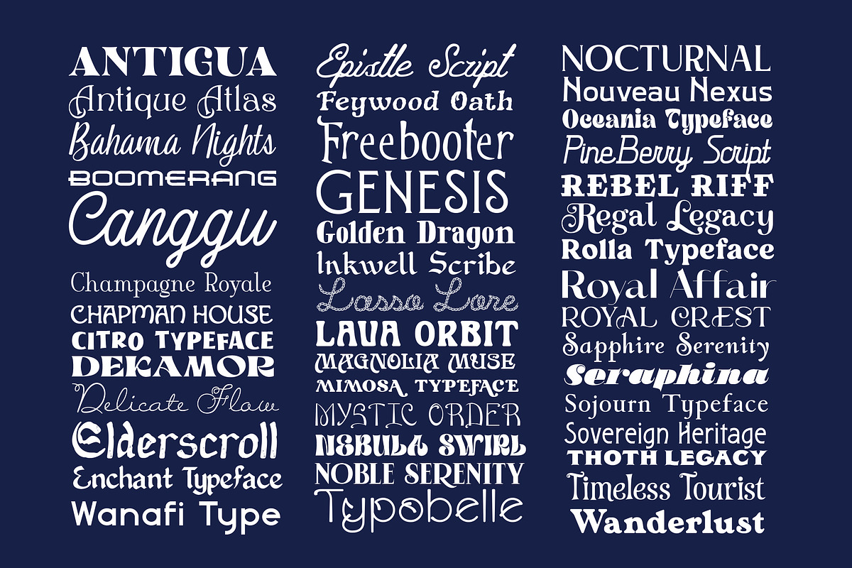 Nautical Font Bundle - 146 Fonts!, a Serif Font by HipFonts (Photo 2 of 9)