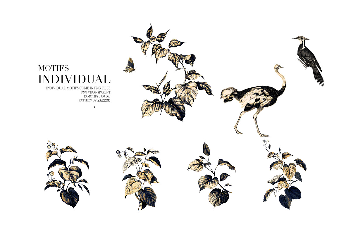 TWILIGHT EDEN_ BOTANICAL PATTERN, a Pattern Graphic by YARROO (Photo 4 of 10)