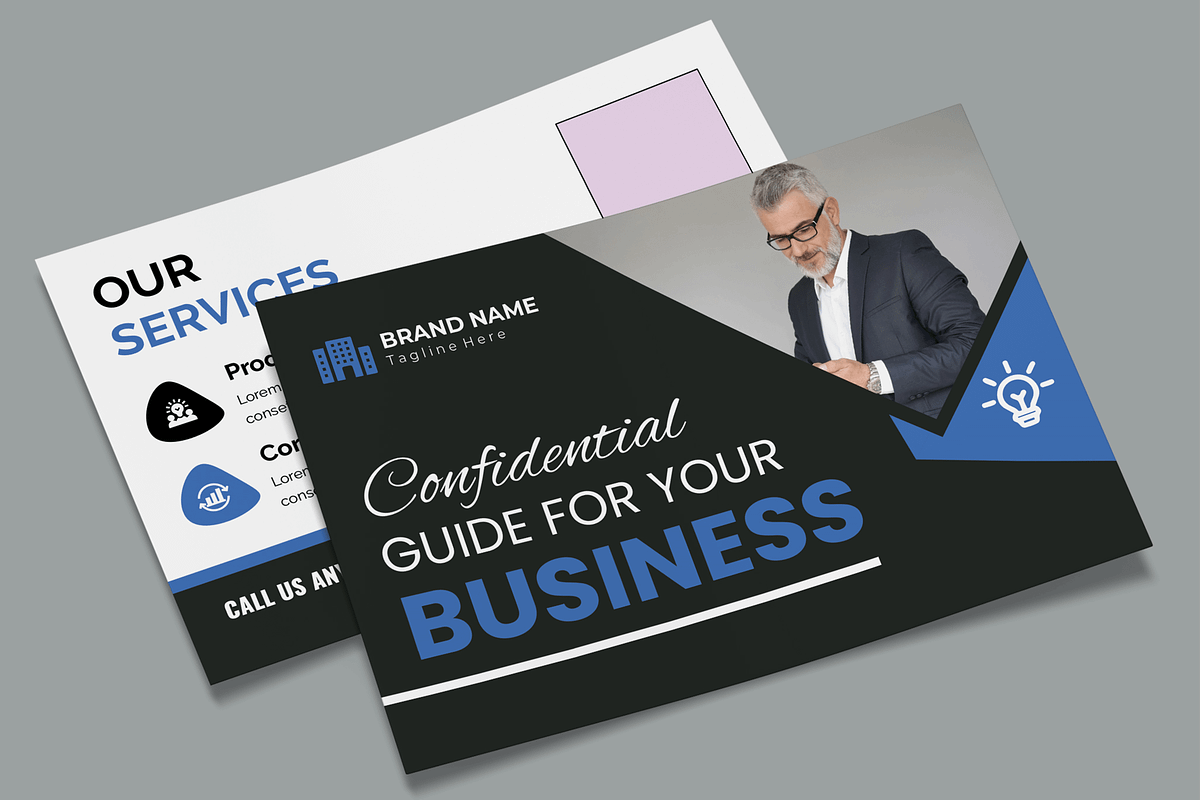 Modern Corporate Business Postcard, a Business Card Template by MightyDesign (Photo 2 of 8)