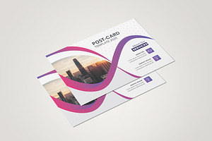 Colorful Post Card Template Design