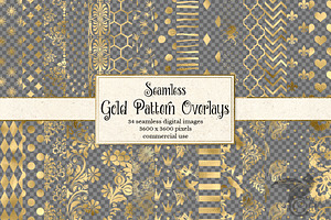 Gold Foil Pattern Overlays