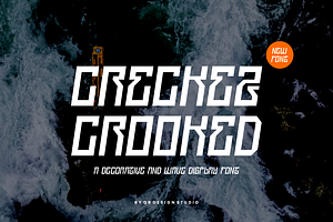 Creckez Crooked - Greek & Wave Font