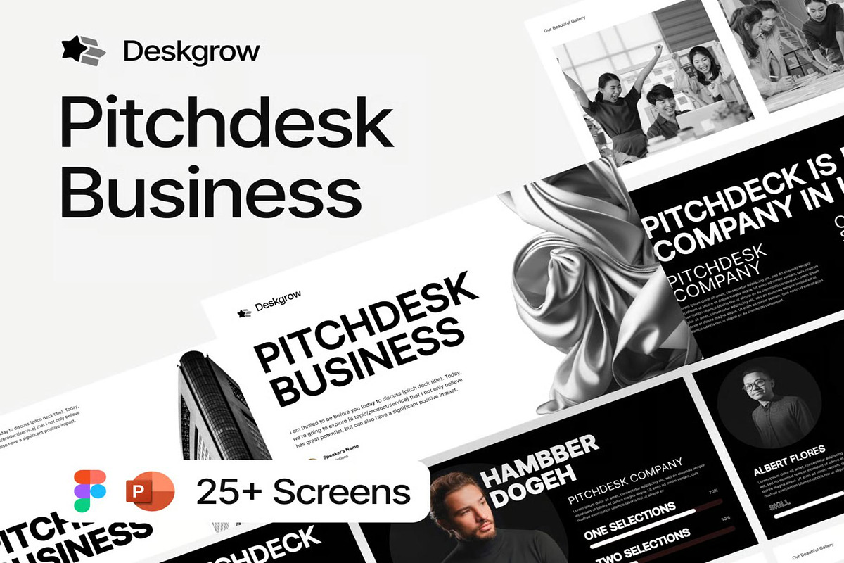 Deskgrow - Pitchdesk Business, an UI Kit Template by Lumina_ui_ux202 (Photo 1 of 5)