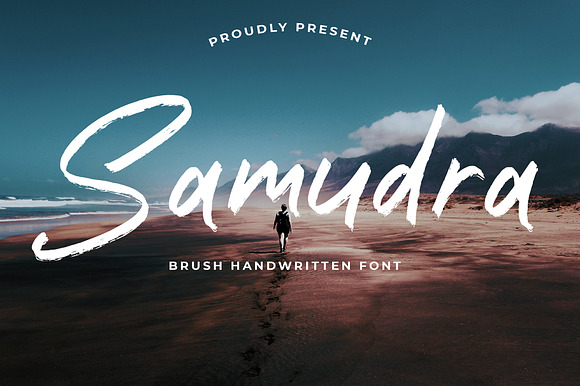 Samudra Brush Handwritten font preview 8