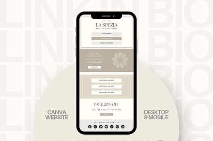 Canva Link in Bio Template, a Landing Page Template by Branding Babe Co.