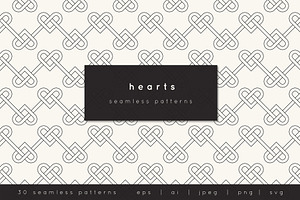 Hearts Seamless Patterns, a Pattern Graphic by Curly_Pat