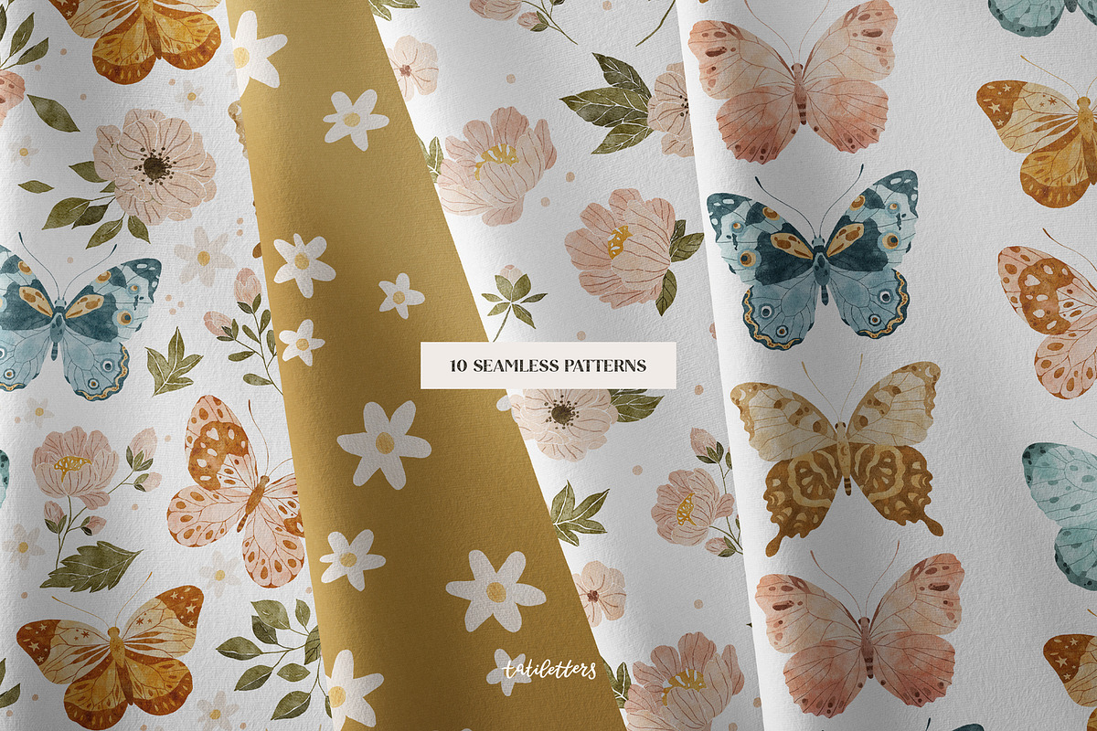 Bloom Butterflies and Flowers, a Decorative Illustration by tatiletters (Photo 7 of 15)