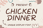 Chicken Dinner - Simple Font, a Handwritten Font by Fourteen Letter (Thumbnail 1 of 7)