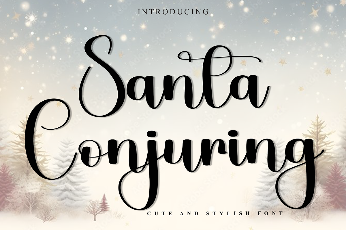 Santa Conjuring, a Handwritten Font by InermediaSTUDIO (Photo 1 of 8)