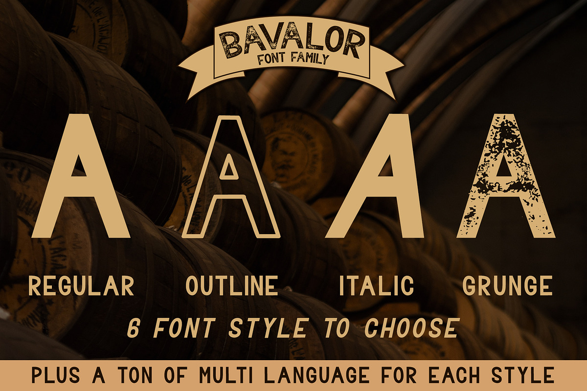 Bavalor - All Caps Font Family preview 2