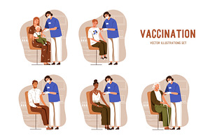 People get vaccinated concept set, a Healthcare Illustration by Good Studio