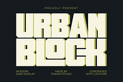 Urban Block - Bold Display Sans, a Sans Serif Font by Pian45 Studio (Thumbnail 1 of 8)