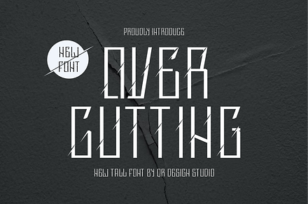 Over Cutting Font, a Blackletter Font by QR Design Studio