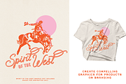 Wild Western Cowboy Horse Graphic, an Illustration by Antiquaria (Thumbnail 4 of 4)