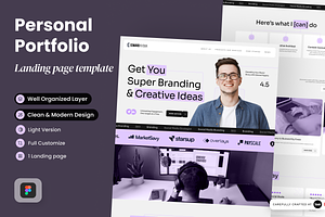 Personal Portfolio Landing Page, a Landing Page Template by SLAB! Design