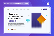 Business Consultant Hero Header, an UI Kit Template by SquidPixey (Thumbnail 1 of 2)
