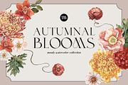 Autumnal Blooms Moody watercolor, an Illustration by SunnyAfternoons (Thumbnail 1 of 12)