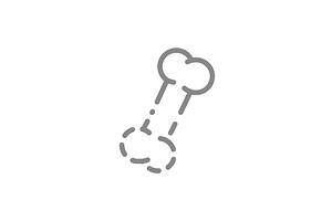 Human bone line icon. Amputation, an Illustration by GraphiShop