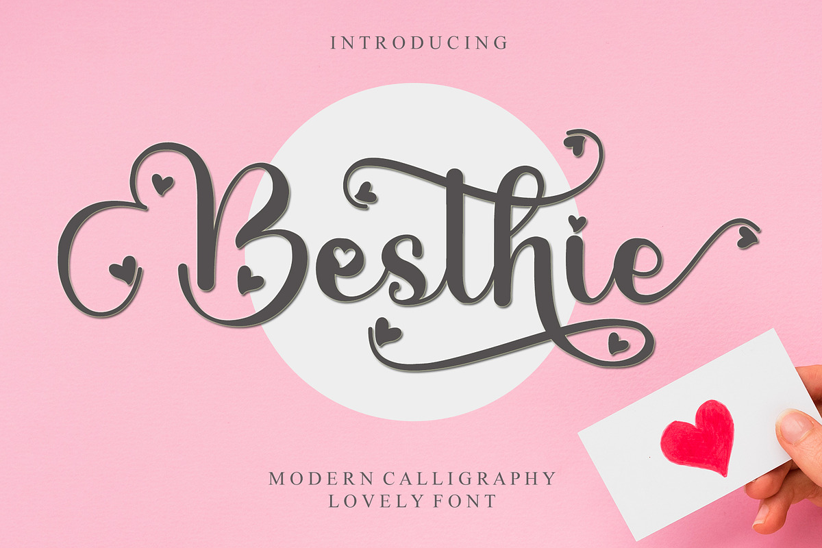 Besthie, a Script Font by Letterafa Studio (Photo 1 of 11)