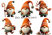 Whimsical Christmas Gnome Clipart, an Illustration by Craft Nest (Thumbnail 4 of 10)