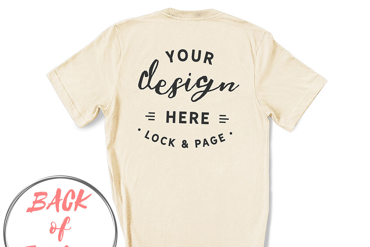 Back Of T-Shirt BC3001 Mockup Bundle, a Shirt Mockup by lock and page (Photo 19 of 88)