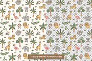 Jungle Safari Clipart and Patterns, a Pattern Graphic by Drafts n Doodles (Thumbnail 7 of 12)