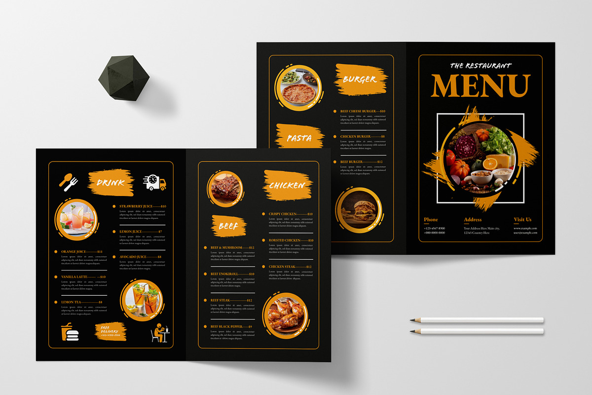 Restaurant Food Menu Layout