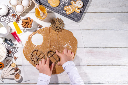 Cooking baking Halloween gingerbread cookies, a Food & Drink Photo by Rimma