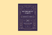 Retirement Party Invitation Art Deco, a Card Template by Neermana (Thumbnail 3 of 4)