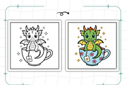 Dragons Coloring Book KDP, an Animal Illustration by Ink Gallery (Thumbnail 6 of 9)