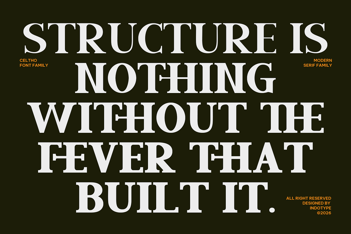 Celtho - Modern Serif Font Family, a Serif Font by Indotype Foundry (Photo 5 of 10)