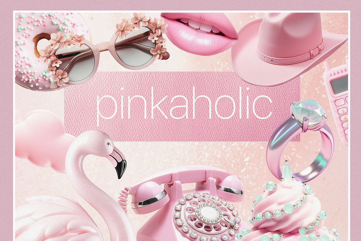 BARBIELAND pink graphic collage pack, an Object Graphic by Madiwaso (Photo 10 of 10)
