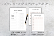 Printable Fitness Planner & Journal, a Stationery Template by BRANDcontent (Thumbnail 3 of 6)
