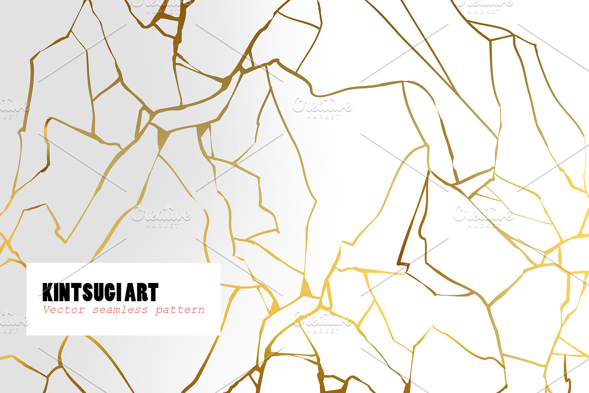 Kintsugi gold crack design, patterns, a Texture Illustration by Sopelkin (Photo 6 of 7)
