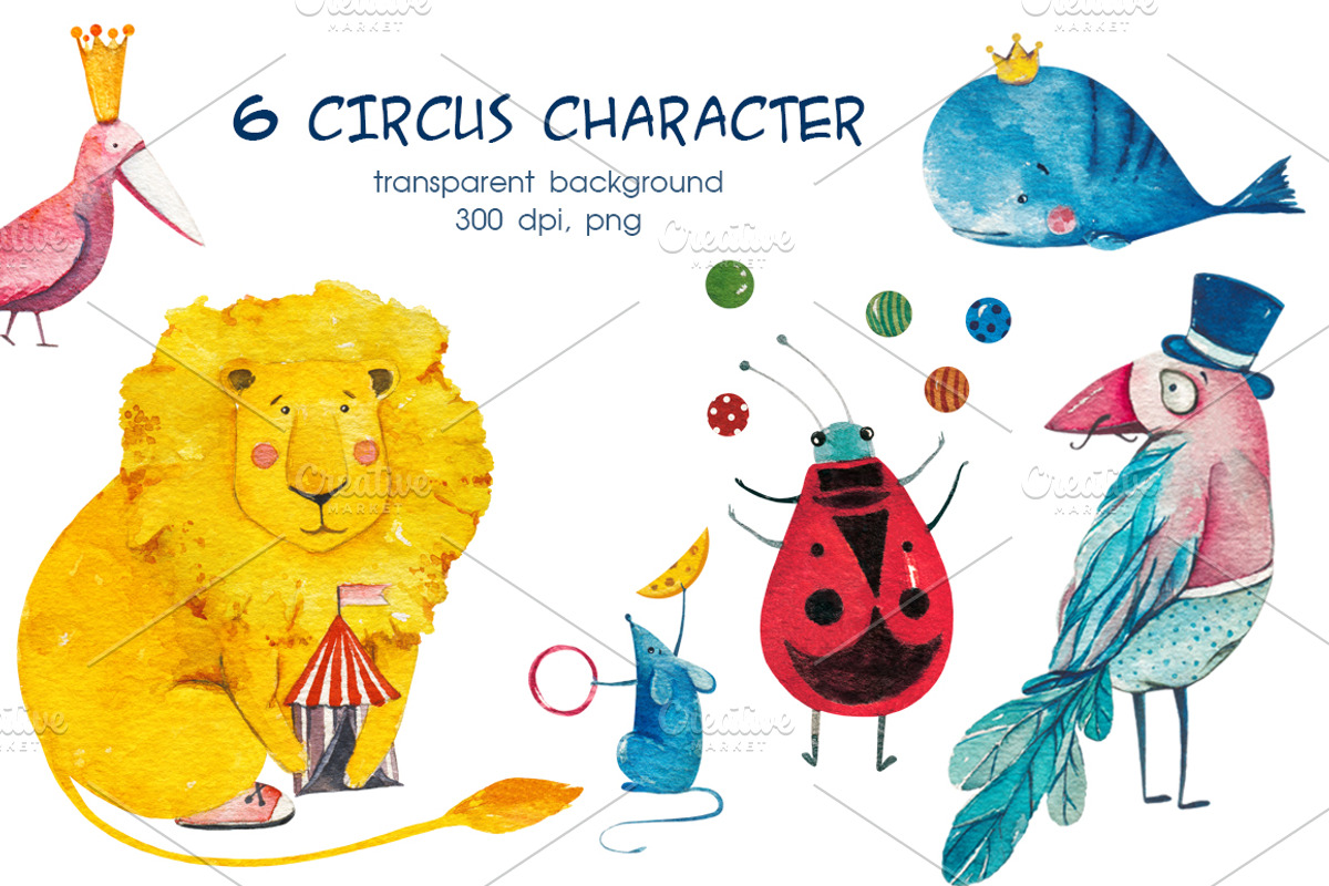 Circus Magic Collection, an Animal Illustration by Ksenia Markevych (Photo 3 of 7)