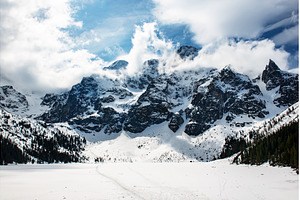 Frozen Lake Morskie Oko or Sea Eye, a Nature Photo by Nature and travel