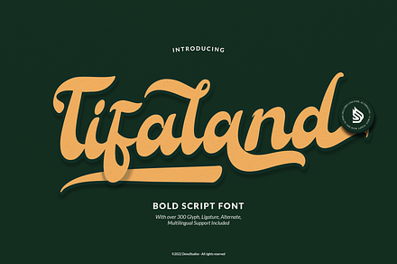 Tifaland | Bold Script Font, a Script Font by Denustudios