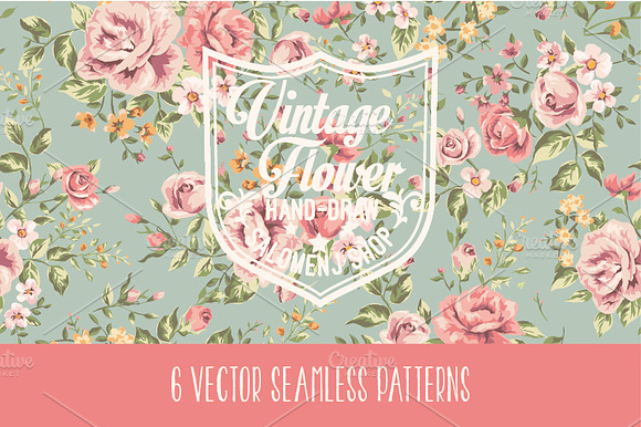 Vintage seamless patterns Vol.1 preview 6
