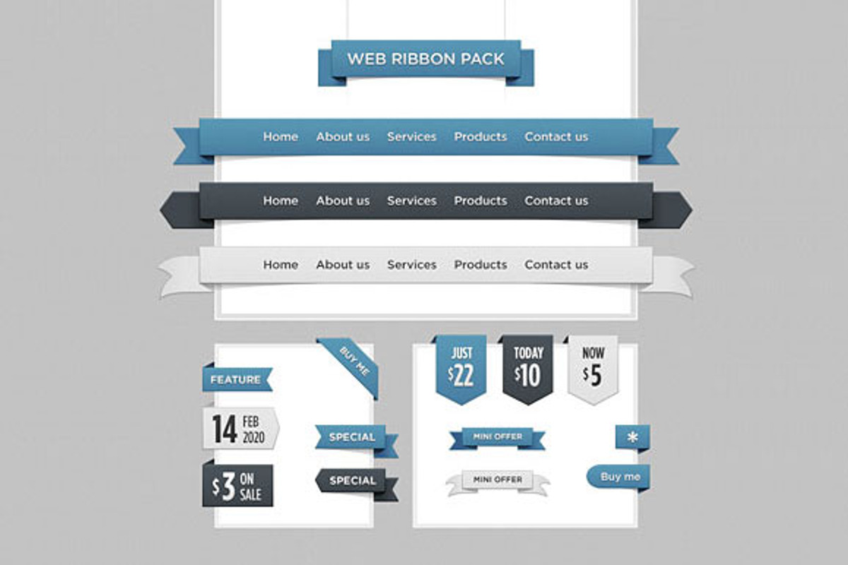 Web Ribbon Pack, a Templates & Theme by Design Assets (Photo 1 of 4)
